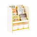 Estante para livros infantis e brinquedos 3 compartimentos KMB108-G SoBuy PT Dourado