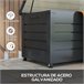 Baú de Armazenamento aço galvanizado Outsunny Cinza