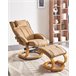 Beliani Cadeira de massagem MAJESTIC Castanho Claro