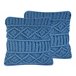 Beliani Almofada decorativa KARATAS Azul