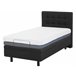 Beliani Cama ajustável Poliéster DUKE 82x216 Cinza Claro