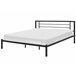 Beliani Cama com estrado Metal CUSSET Preto