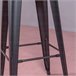 Banqueta metálica em aço lacado com encosto alto (76cm) - Bistro Preto