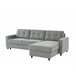 Chaise longue CIAN reversível 3 lugares cinza Cinza