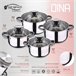 8 peças Bateria de cozinha Bateria Multicor