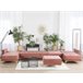 Beliani sofá modular Veludo ABERDEEN Rosa