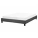 Beliani Cama com estrado Poliéster ROANNE 169x211 Cinza