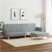 Sofá-cama, Sofá conversível de 2 lugares Cinza Claro