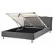 Beliani Cama com armazenamento Veludo METZ 189x215 Cinza Escuro