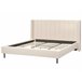 Beliani Cama com estrado Bouclé VILLETTE 205x222 Bege
