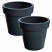 2x lofly plástico pote Antracite