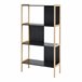 [en.casa] Estantes de Prateleiras Dønna Ypäjä 4 prateleiras MDF Preto/ Creme