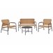 Beliani Conjunto lounge Ratan sintético OFANTO Natural