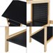 Secretária Dønna com 2 prateleiras MDF Preto/ Madeira