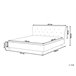 Beliani Cama com estrado Poliéster SAVERNE 157x228 Cinza Claro