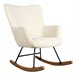 Silla mecedora en tejido bouclette KAIRA Bege