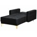 Beliani Chaise longue Veludo ABERDEEN Areia