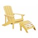 Beliani Silla de jardín ADIRONDACK Amarelo