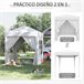 Tenda Dobrável Aço e Tecido de Oxford Outsunny 200x200 Branco