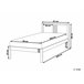Beliani Cama com estrado Pinho VANNES 97x209 Castanho