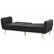 Beliani Sofá-cama Veludo BARDU Preto