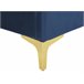 Beliani Cama com estrado Veludo LIMOUX 147x213 Azul Marino