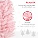 Árvore de Natal PVC, metal e plástico HOMCOM, casa - natal Rosa