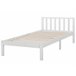 Beliani Cama com estrado Pinho FLORAC Branco