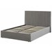 Beliani Cama com armazenamento Veludo VION 157x216 Cinza