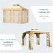 Pérgola de Exterior Aço e Poliéster Outsunny 300x300 Bege