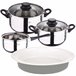 Bateria de cozinha de 5 peças Cinza