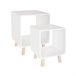 Conjunto de 2 mesas Nordic Branco