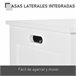 Baú de Armazenamento MDF HOMCOM, casa - móveis de armazenamento 81 Branco