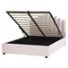 Beliani Cama com armazenamento Veludo VINCENNES 167x214 Rosa Talco
