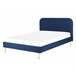 Beliani Cama com estrado Veludo FLAYAT 153x215 Amarelo