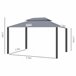 Pérgola Alumínio e Poliéster Outsunny 290x390 Cinza