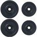 4 Discos de peso Plástico, Areia, Cimento HOMCOM Preto