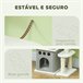 Arranhador para Gatos Melamina de Madeira e Sisal PawHut Cru