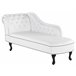 Beliani Chaise longue versão à esquerda Pele sintética NIMES Branco