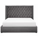 Beliani Cama com armazenamento Veludo LUBBON 210x217 Cinza