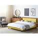 Beliani Cama com estrado Veludo FITOU 190x214 Amarelo