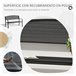 Banco de Exerior Aço Outsunny 127x60 Preto