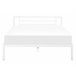 Beliani Cama com estrado Metal CUSSET 147x209 Branco