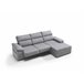 Chaise longue dereita com arrumação RUBIK Cinza