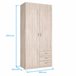 Guarda-roupa Roma com 2 portas e 3 gavetas, estilo moderno Guarda-roupa Roma com 2 portas e 3 gavetas, estilo moderno Madeira Clara