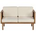 Beliani Conjunto lounge Madeira de acácia BARATTI Creme