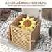 Banco com Arrumação Poliéster, Bambu e MDF HOMCOM, casa - quarto Castanho