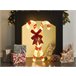 Beliani Decoração LED OLASVIK Branco/ Vermelho