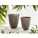 Beliani Conjunto de 2 vasos para plantas KATALIMA Castanho