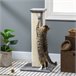 Arranhador para Gatos Aglomerado de Madeira, Pelúcia e Sisal Cinza